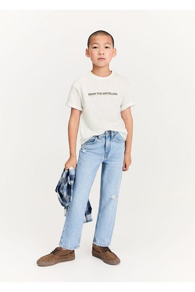 MANGO Kids Tricou cu model din amestec de bumbac