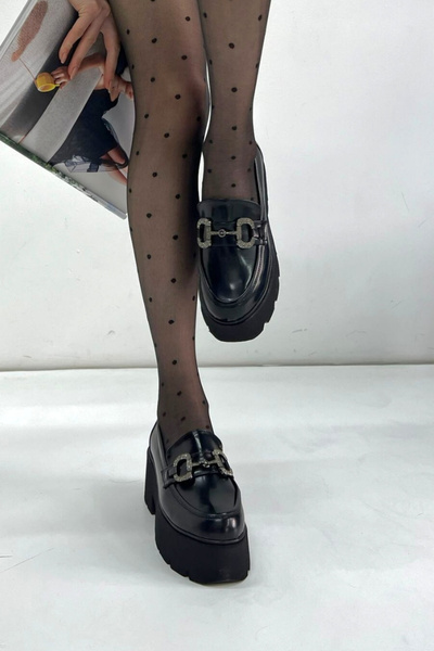 inizio Чорні матові лофери з пряжкою P9060