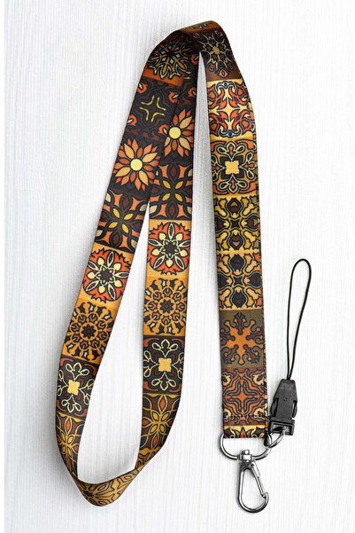 Apptakı Etnik Desenli Yaka Kartı Boyun İpi Telefon Askısı - ASK0062