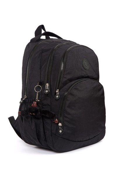 Monalisa Home Unisex Waterproof Medium Size Black Clinker Backpack School Bag