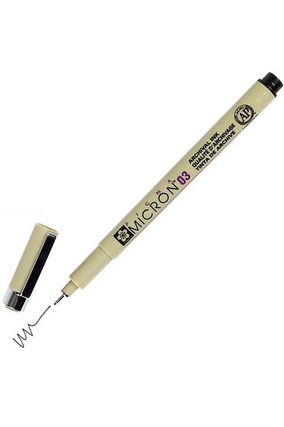 Sakura Pıgma Micron 03 - Black Technical Drawing Pen, 0.35mm