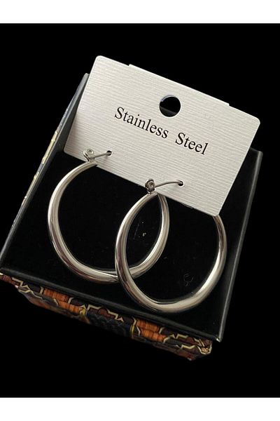 STAİNLES Halaka Steel Earrings