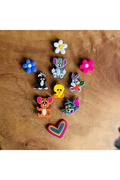 Crocs Jibbitz Terlik Süsü 10 Lu Set sylvester,Tom,Tweety,Tavşan