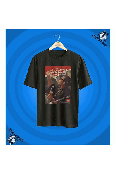 MarkaTurko Reclamă Coca Cola-Tricou negru cu design personalizat 2007-7