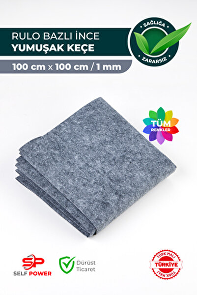 Self Power Koyu Gri 1 Metre Keçe