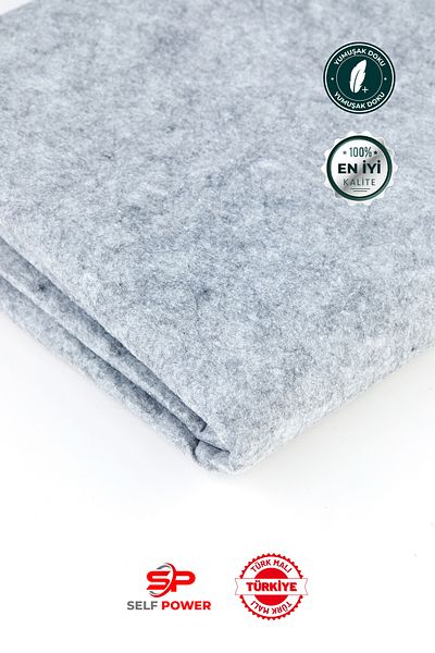 Self Power Gray Thin Felt Fabric - 1 Meter 100X100 cm Soft Meter Felt