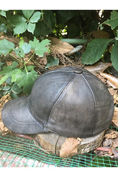 BY SCK Καπέλο αντίκες από γνήσιο δέρμα καφέ - Unisex