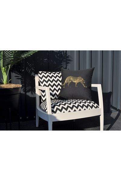 Alacastore Husa de perna din in cu imprimeu auriu cu model leopard negru