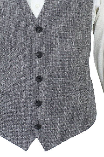 MENTOR REGALO Men's Vest V Neck Gray Red 50689