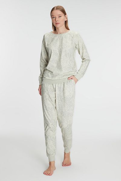 Anıl 11294 Women's Cotton Long Sleeve Winter Pajamas Set