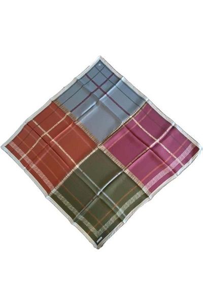 Armine Tivil Silk Scarf 9206-07 Green Mixed Pattern
