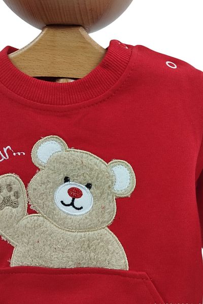 Pivami Red 2-Piece Baby Tracksuit Set - Pocketed