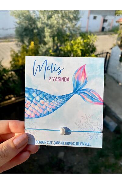 MELS TASARIM Kişiye Özel Isimli Deniz Kızı Konsept Doğum Günü Şans Bilekliği ...
