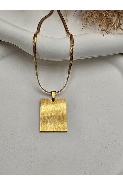AURA Steel Plate Necklace