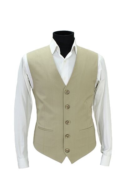 MENTOR REGALO Beige V-Neck Men's Vest 50708