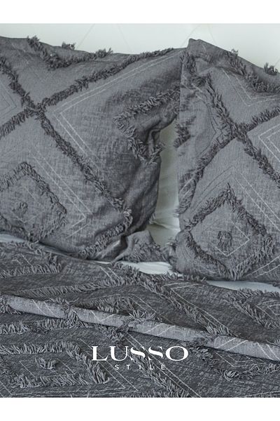 lusso stile Scandinavian Double Smoked Bedspread 250X260 2 Pillowcases