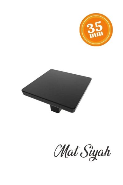 spotkulp Kare Düğme Kulp Siyah 35mm (dolap Çekmece Mobilya Mutfak)