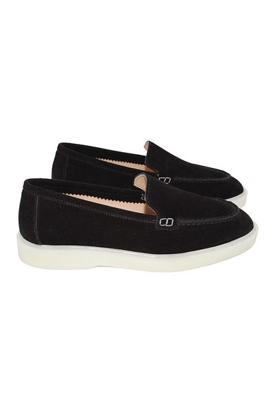 aayak&kabımofficial Real Leather Black Suede Comfortable Women's Shoes