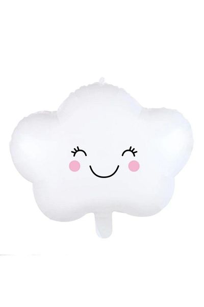 asöy Smiling White Cloud Foil Balloon Baby Kids Party Celebration Party Supplies