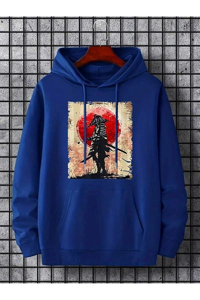 npLStore Унисекс зимен суитшърт с качулка, голям размер - 3 прежди, 100% памук
