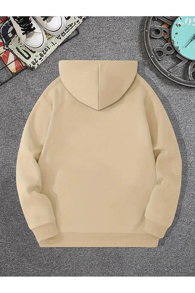 npLStore Unisex Oversize Χειμερινό φούτερ - 3 νήματα, 100% βαμβάκι, κουκούλα με κουκούλα