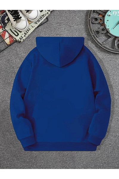 npLStore Unisex Oversize Χειμερινό φούτερ - 3 νήματα, 100% βαμβάκι, κουκούλα με κουκούλα