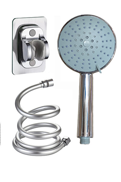 Plodna House 5 Fonksiyonlu. Preminyum Büyük Boy Krom Duş Başlığı 150cm Pvc Ho...
