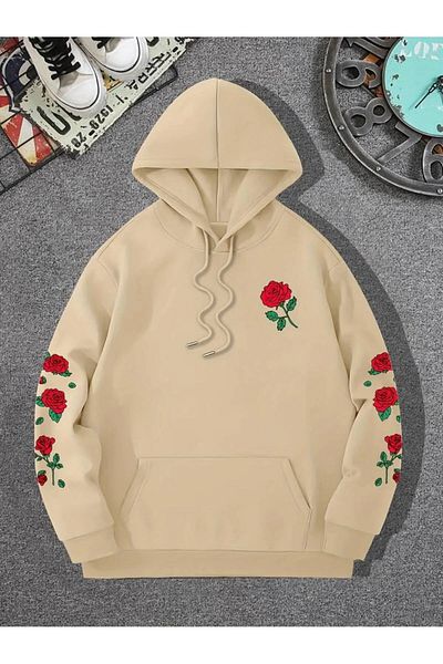 npLStore Unisex Oversize Χειμερινό φούτερ - 3 νήματα, 100% βαμβάκι, κουκούλα με κουκούλα
