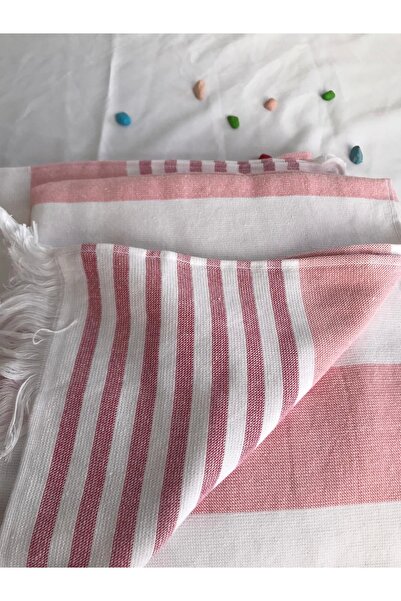 NİVEMESHOME Πετσέτα θαλάσσης Nivemeshome Pomegranate-λευκή ριγέ φούντα