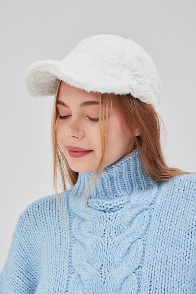 derikem Winter Furry Women's Plush Cap Hat Baseball Standard Hat