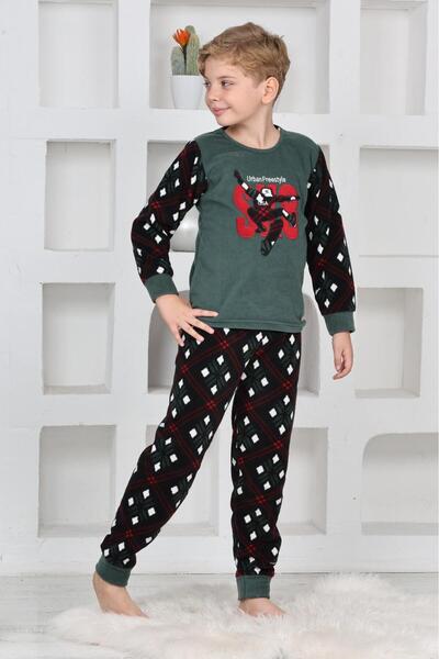 Mutlu City Boy's Fleece Pajama Set 8 Patterns Skate - New Season Autumn/Winter 4536