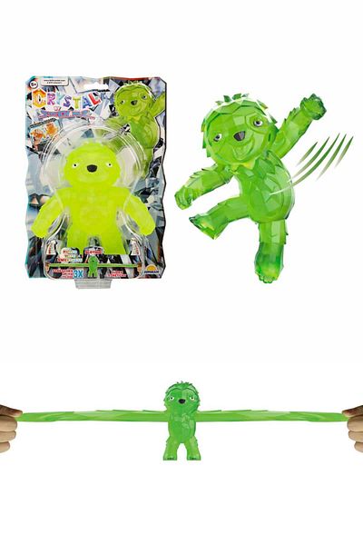 TOYFEST مجسم مرن قابل للتمدد من الكريستال مقاس 14 سم باللون الأخضر الفاتح - قطعة واحدة