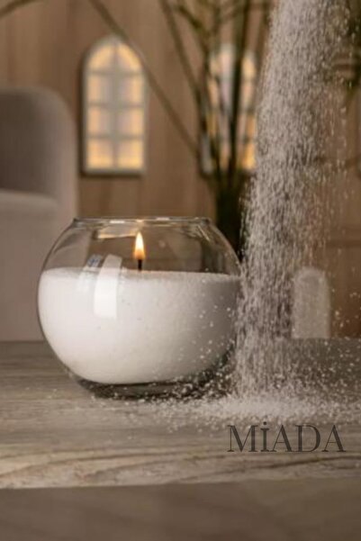 MİADA Cookie Kurabiye Kokulu Aromalı İnci Toz Mum 250 gr Paket Sonsuzluk mumu fitil hediyeli Mistik koku