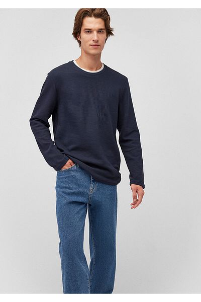 Mavi Základní tričko s dlouhým rukávem v námořnické modré Slim Fit / Slim Cut 064622-26828