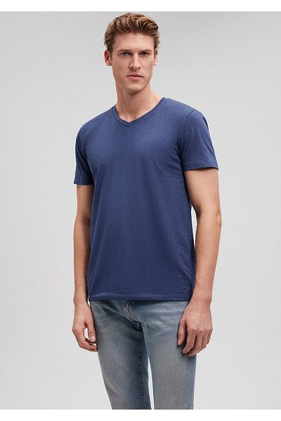 Mavi V-Ausschnitt Stretch Basic T-Shirt - Taillierter Schnitt061748-18790
