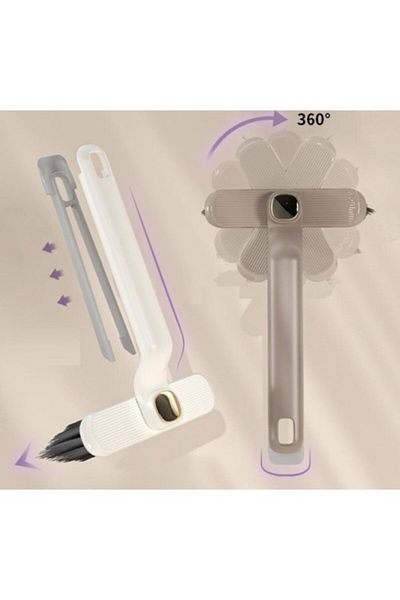 SAVA HOME COLLECTİON Cleaning Brush - With Rotating Head and Tweezers