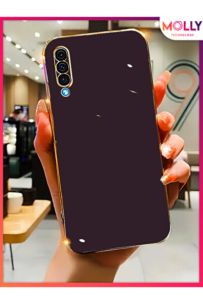 Molly Technology Samsung Galaxy A50 Için Derin Mor Kenarları Gold Detaylı Lük...