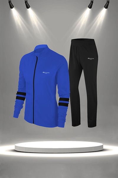 POSEIDON STORM Set de trening confortabil din țesătură din bumbac pieptănat special Supra albastru pentru femei (S-3XL)