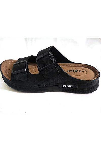 Foxter Men's Double Buckle Casual Slippers