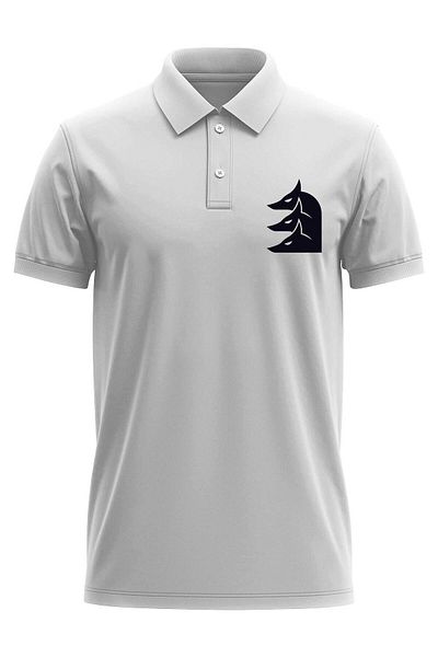 The Baski Triple Wolf Nationalist Printed Regular Fit 100% βαμβακερό λευκό μπλουζάκι πόλο με λαιμόκοψη