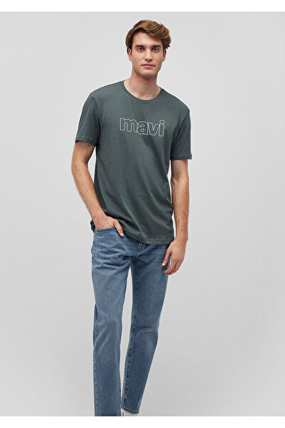 Mavi Logo Baskılı Yeşil Tişört Slim Fit / Dar Kesim 065781-71598