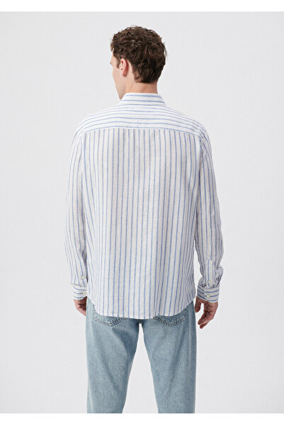 Mavi Смугаста лляна сорочка Slim Fit / Вузький крій 0210701-70813