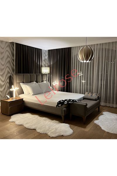 Silkarea 100% Cotton Satin Standard Double Sheet - 160x200 Cm (Sheet with Corner Elastics) - White