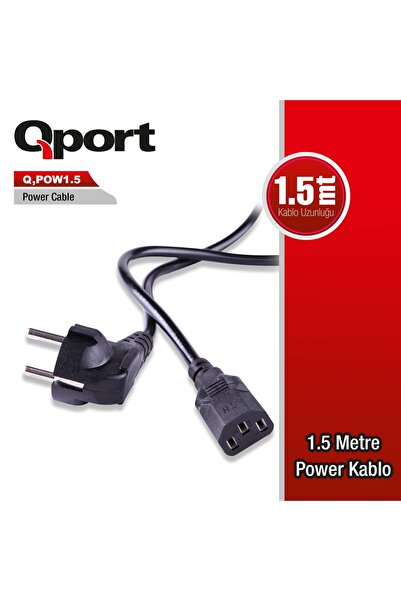 Qport Q-POW1.5 كابل طاقة 1.5 متر 075 ملم