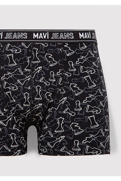 Mavi Fekete sakk nyomtatott boxer - 0911313 -900