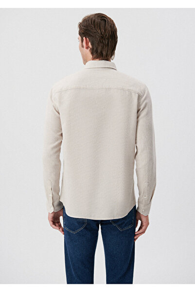 Mavi Bej Gömlek Slim Fit / Dar Kesim 0210963-70338