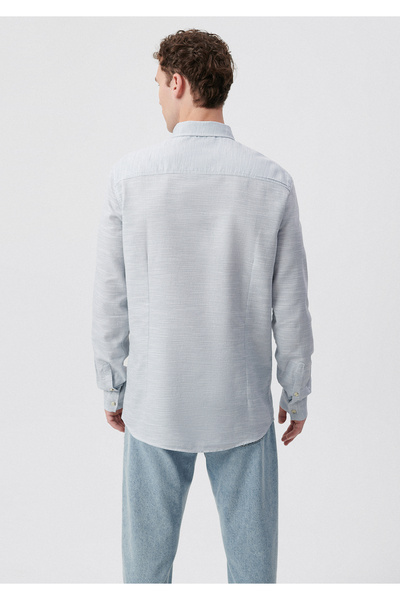 Mavi Šedá vypasovaná košile - střih sedící na těle 020579 -70130