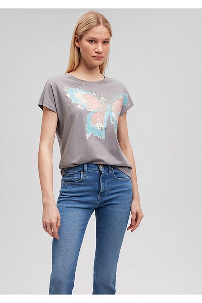 Mavi Butterfly Printed Gray T-Shirt Regular Fit / Regular Fit1612211-80617