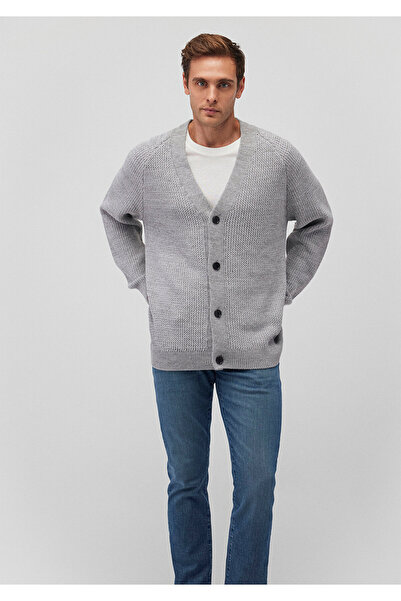 Mavi Gray Regular Fit Buttoned Cardigan - 0710218 -80196