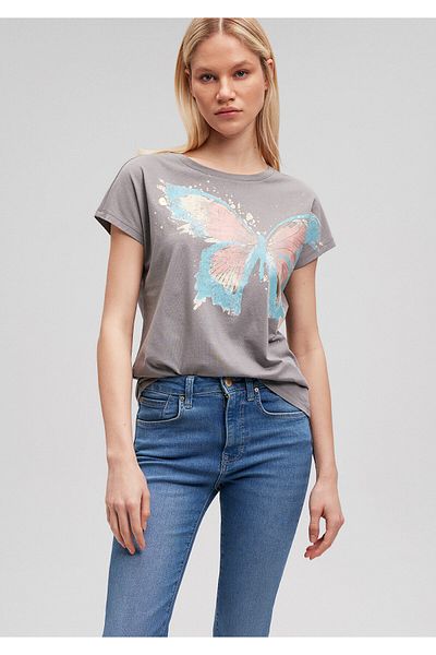 Mavi Butterfly Printed Gray T-Shirt Regular Fit / Regular Fit1612211-80617